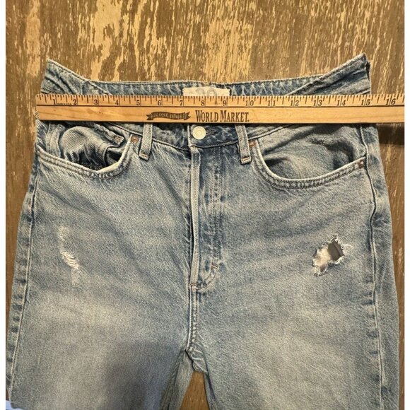 Free People We The Free Fast Times Classic High Rise Button Fly Mom Jeans Sz 29 - Picture 6 of 11